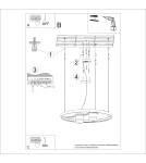 Designer pendant lamps - Thoro Chandelier RIO BIO 78 black LED 4000K TH.552 - product 11