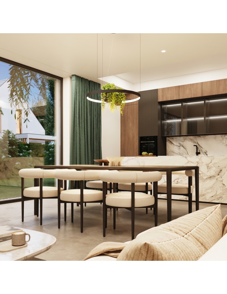 Designer pendant lamps - Thoro Chandelier RIO BIO 78 black LED 4000K TH.552 - product kolory-swiatla.pl 13