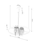 Designer pendant lamps - Thoro Chandelier RIO BIO 110 black LED 4000K TH.556 - product 10