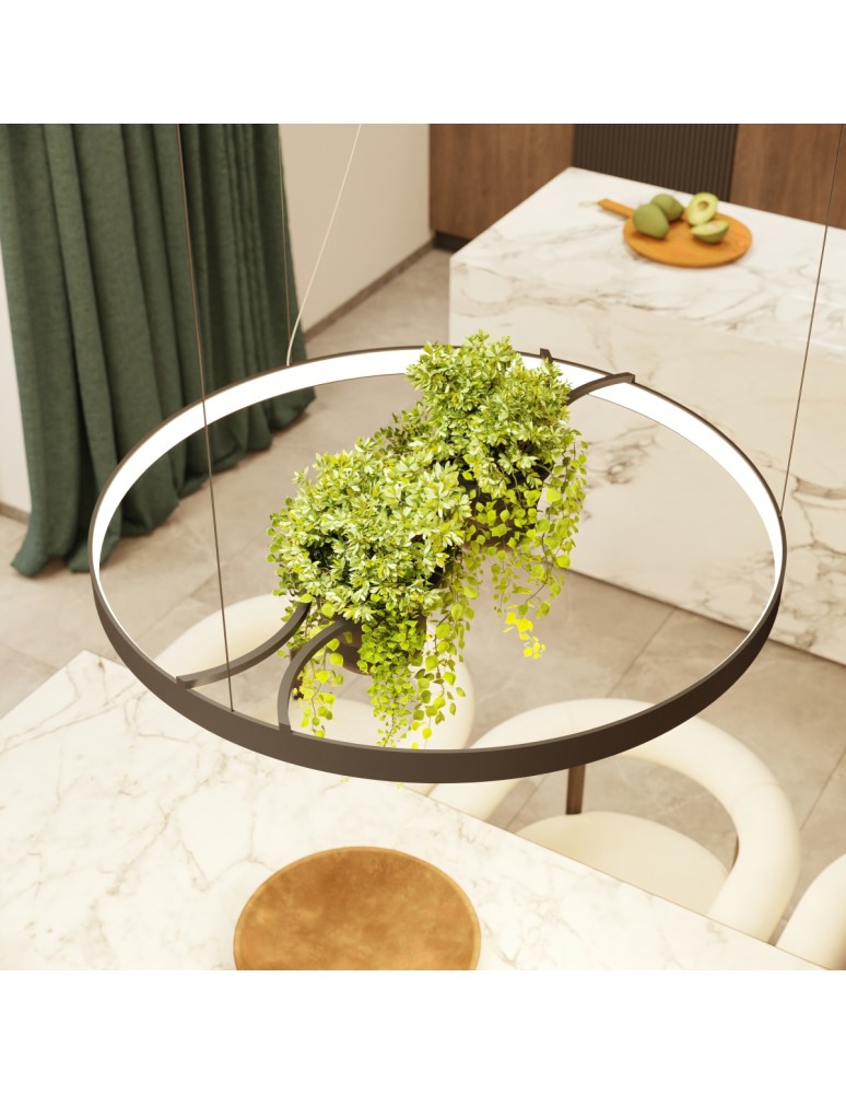 Designer pendant lamps - Thoro Chandelier RIO BIO 110 black LED 4000K TH.556 - product kolory-swiatla.pl 15