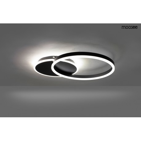 MOOSEE lampa sufitowa / plafon RINGS 2 czarna (MSE1501100507)