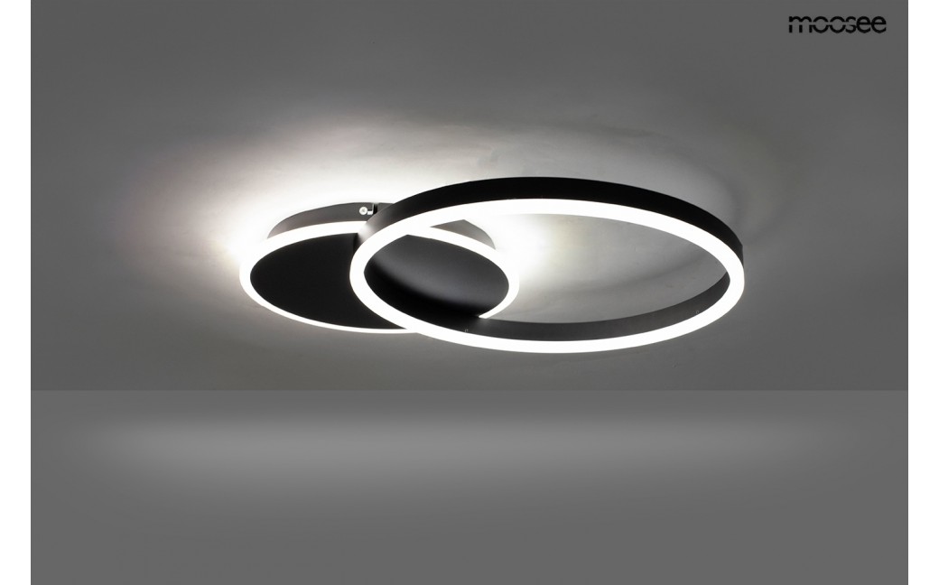 MOOSEE lampa sufitowa / plafon RINGS 2 czarna (MSE1501100507)