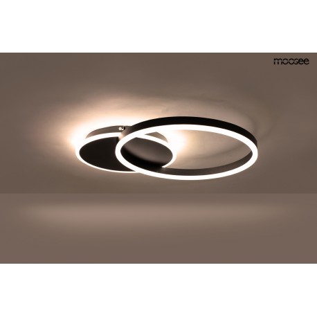 MOOSEE lampa sufitowa / plafon RINGS 2 czarna (MSE1501100507)