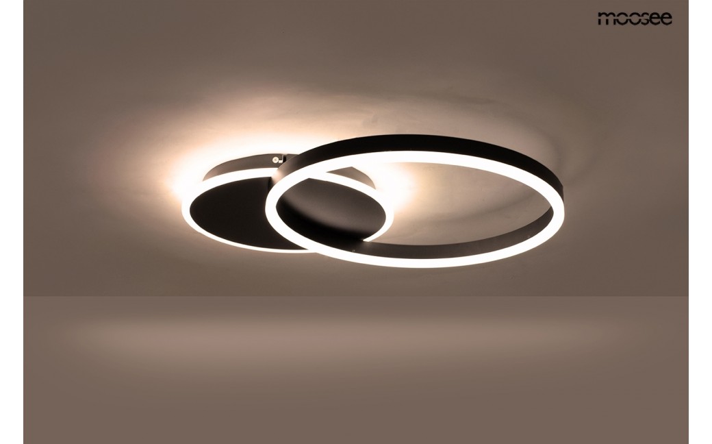 MOOSEE lampa sufitowa / plafon RINGS 2 czarna (MSE1501100507)