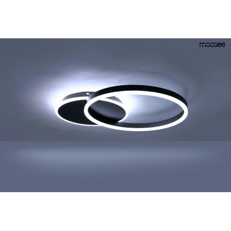 MOOSEE lampa sufitowa / plafon RINGS 2 czarna (MSE1501100507)