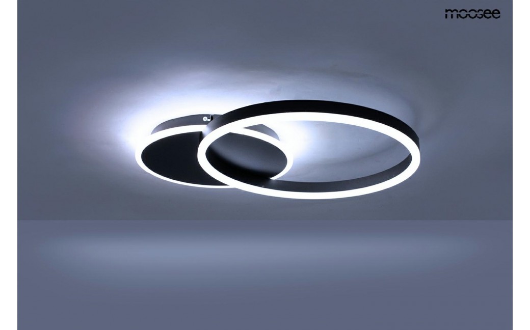 MOOSEE lampa sufitowa / plafon RINGS 2 czarna (MSE1501100507)