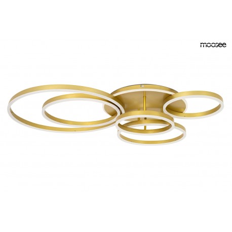 MOOSEE lampa sufitowa / plafon RINGS 6 złota (MSE1501100504)