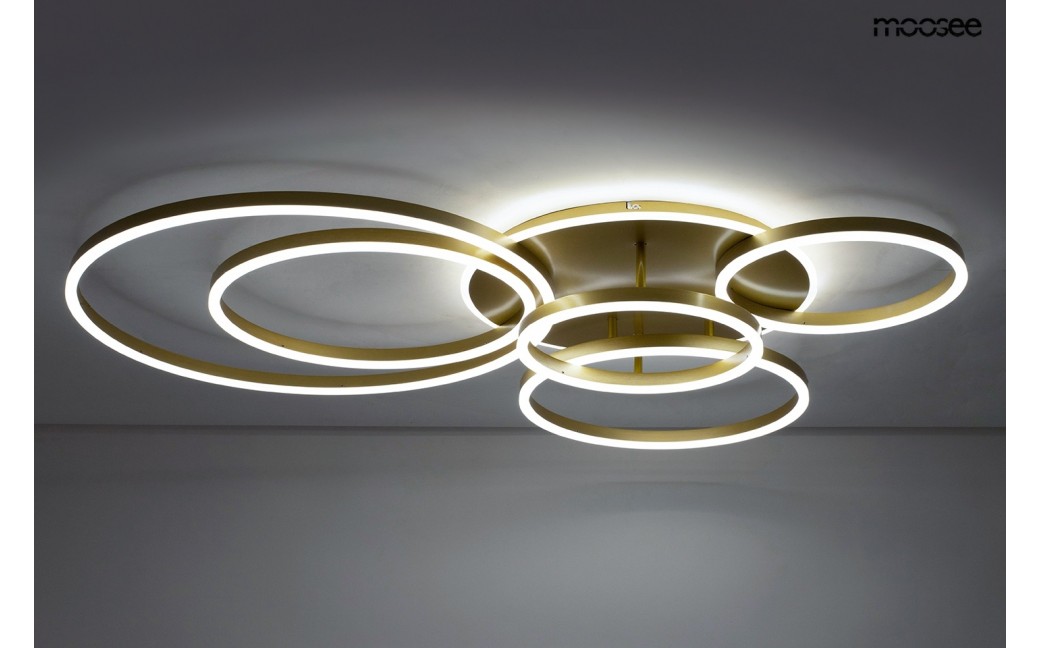 MOOSEE lampa sufitowa / plafon RINGS 6 złota (MSE1501100504)