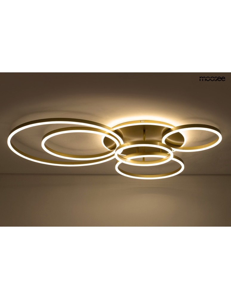 Ring ceiling lamps - MOOSEE ceiling / plafond lamp RINGS 6 gold (MSE1501100504) - product kolory-swiatla.pl 3