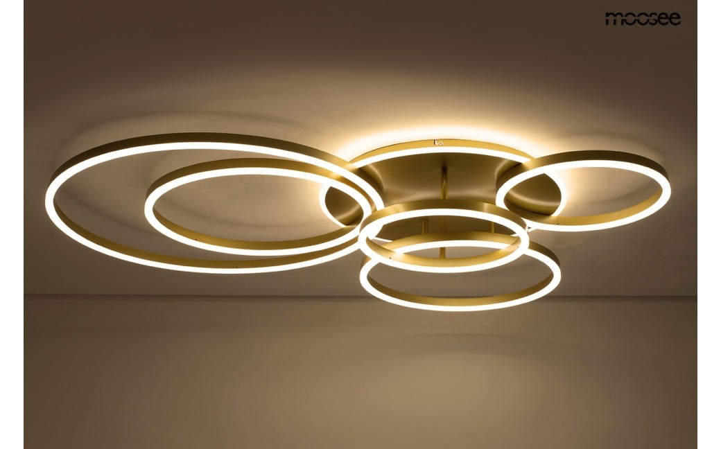 MOOSEE lampa sufitowa / plafon RINGS 6 złota (MSE1501100504)