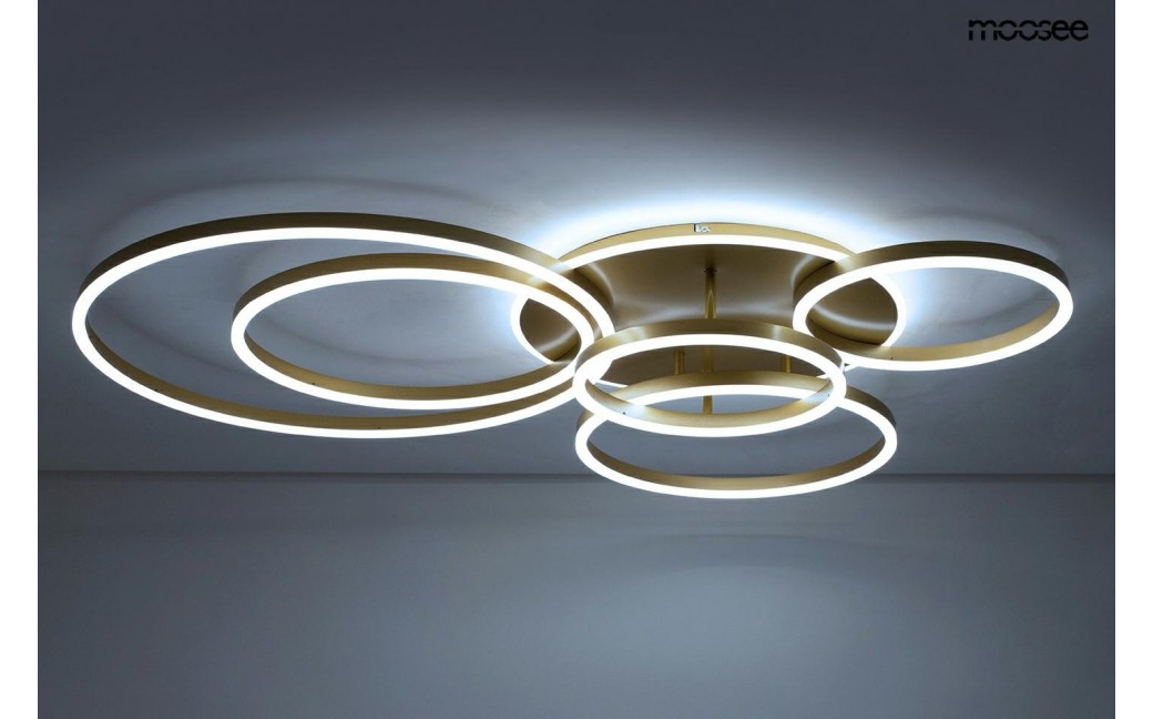 MOOSEE lampa sufitowa / plafon RINGS 6 złota (MSE1501100504)