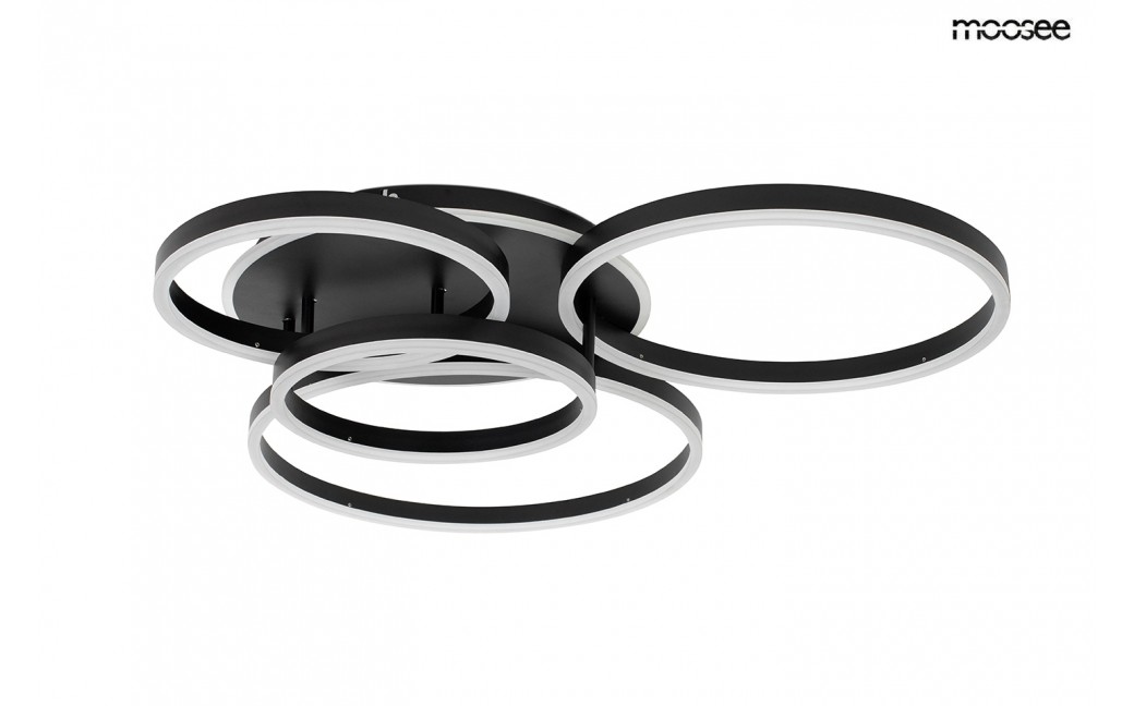 MOOSEE lampa sufitowa / plafon RINGS 5 czarna (MSE1501100505)