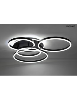 MOOSEE lampa sufitowa / plafon RINGS 5    czarna (MSE1501100505) - produkt 2
