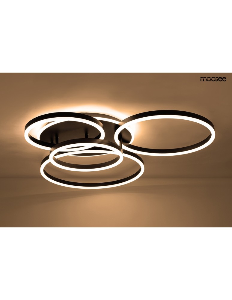 Ring ceiling lamps - MOOSEE ceiling / plafond lamp RINGS 5 black (MSE1501100505) - product kolory-swiatla.pl 3