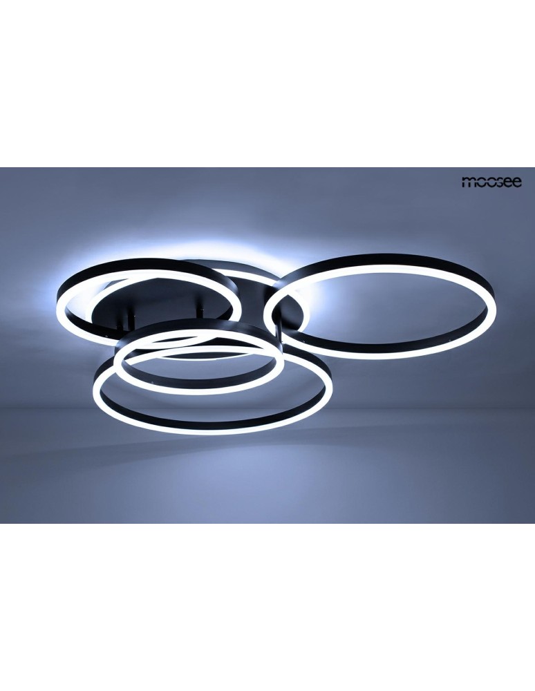 Ring ceiling lamps - MOOSEE ceiling / plafond lamp RINGS 5 black (MSE1501100505) - product kolory-swiatla.pl 4
