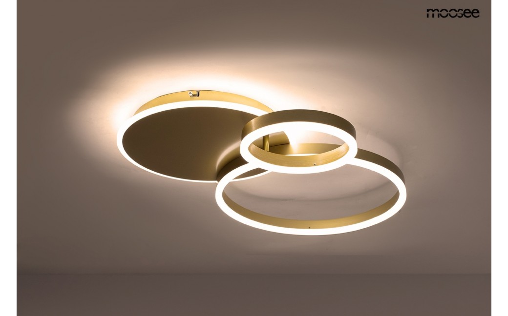 MOOSEE lampa sufitowa / plafon RINGS 3 złota (MSE1501100506)