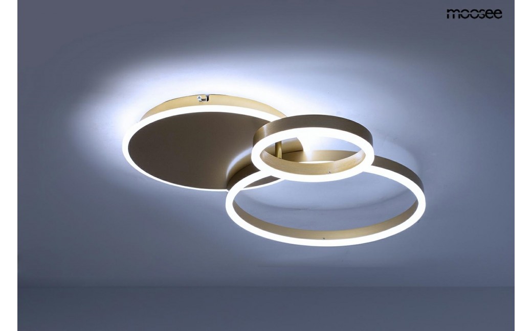 MOOSEE lampa sufitowa / plafon RINGS 3 złota (MSE1501100506)