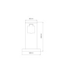 Standing garden lamps - Eko-Light Electric Garden Pole 20cm 2 Sockets 16A EKO0431 - product 2