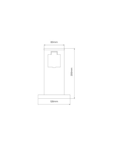 Eko-Light Electric Garden Pole 20cm 2 Sockets 16A EKO0431 - product 2