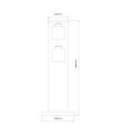 Standing garden lamps - Eko-Light Electric Garden Pole 40cm 2 Sockets 16A EKO0432 - product 2