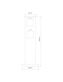 Eko-Light Słupek Ogrodowy Electric 40cm 2 Gniazda 16A EKO0432 - produkt 2
