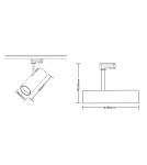 Lamps for 3-phase busbars - Milagro Reflector Sumba 20W 2700/4000K Black 3 Circuit ML1111. - product 7