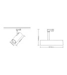 Lamps for 3-phase busbars - Milagro Reflector Sumba 35W 2700/4000K Black 3 Circuit ML1113. - product 7