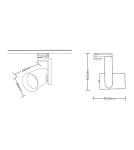 Lamps for 3-phase busbars - Milagro Spotlight Timor 10W 2700/4000K Black 3 Circuit ML1115 - product 7
