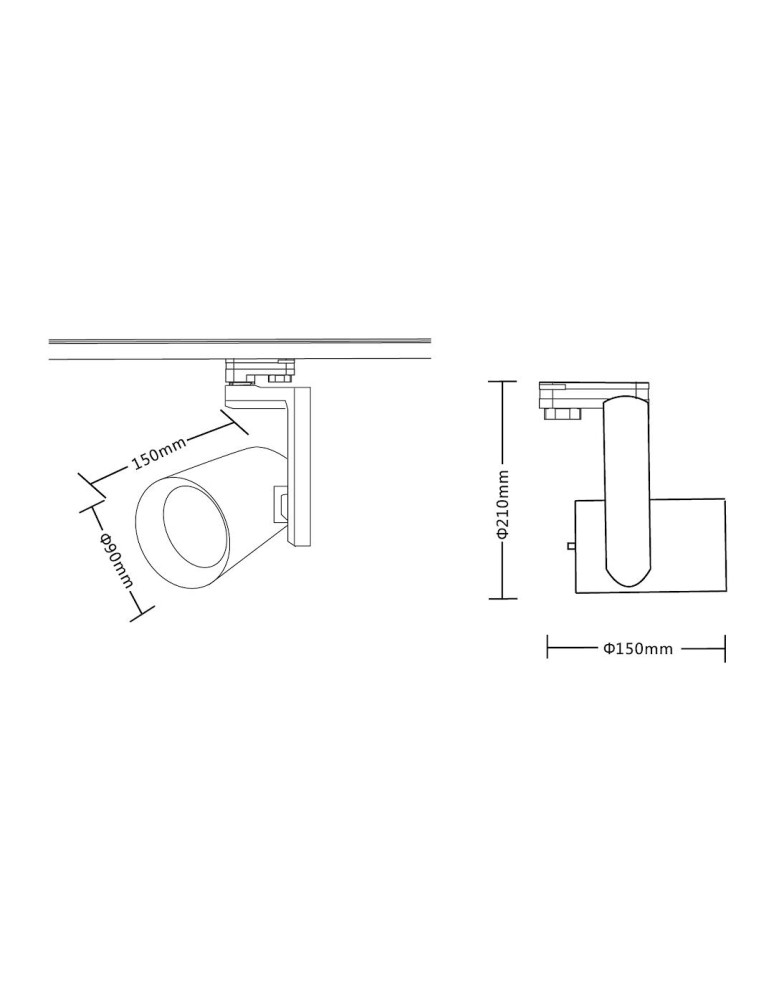 Lamps for 3-phase busbars - Milagro Spotlight Timor 30W 2700/4000K Black 3 Circuit ML1117 - product kolory-swiatla.pl 7