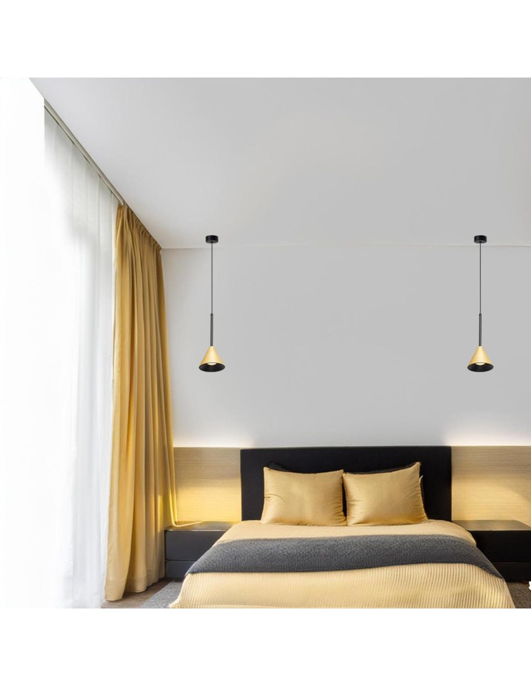 Single pendant lamps - Milagro Cone Pendant Lamp Gold 1xGU10 ML1124 - product kolory-swiatla.pl 4