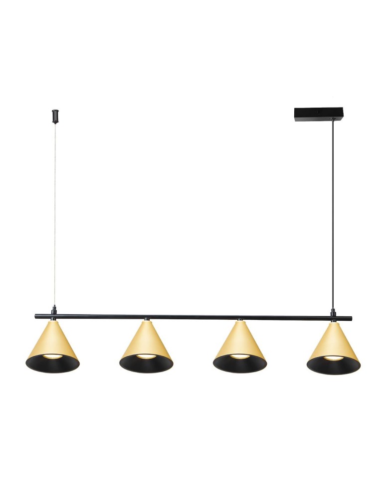 Pendant lamps over the island - Milagro Cone Pendant Lamp Gold 4xGU10 ML1125 - product kolory-swiatla.pl 2