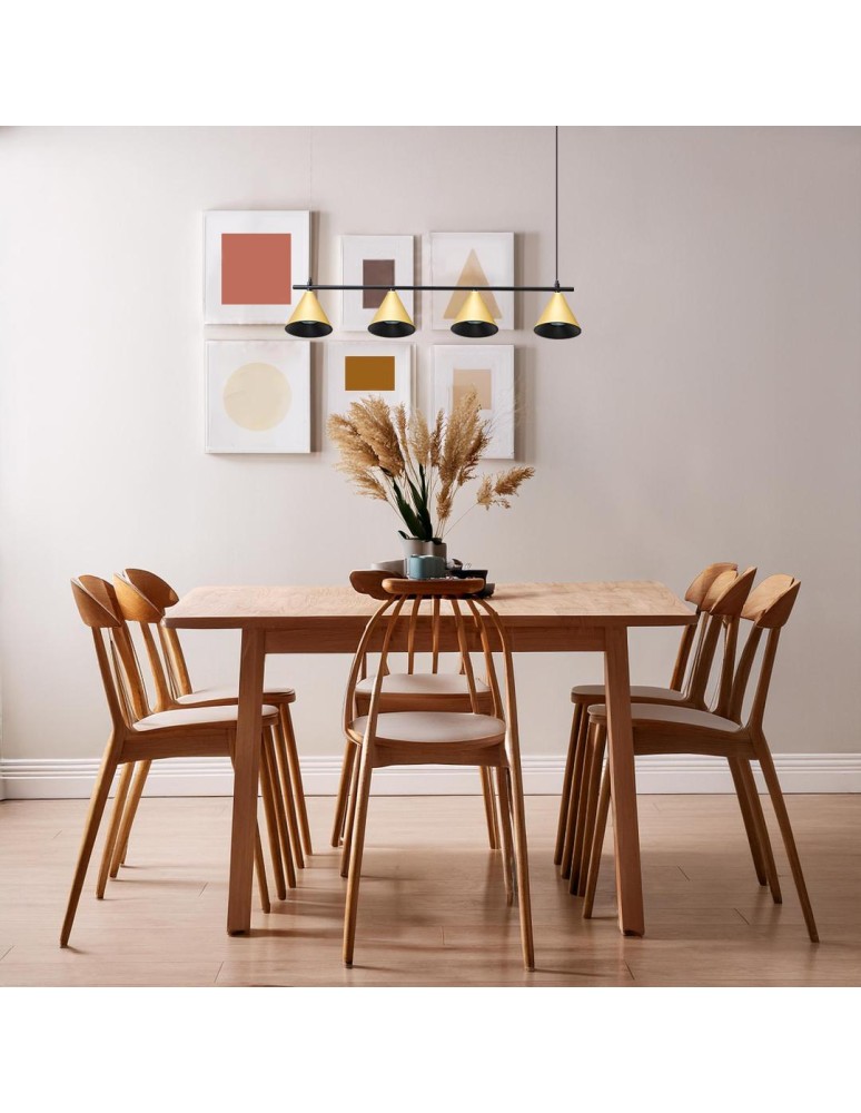 Pendant lamps over the island - Milagro Cone Pendant Lamp Gold 4xGU10 ML1125 - product kolory-swiatla.pl 4