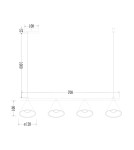 Pendant lamps over the island - Milagro Cone Pendant Lamp Gold 4xGU10 ML1125 - product 5