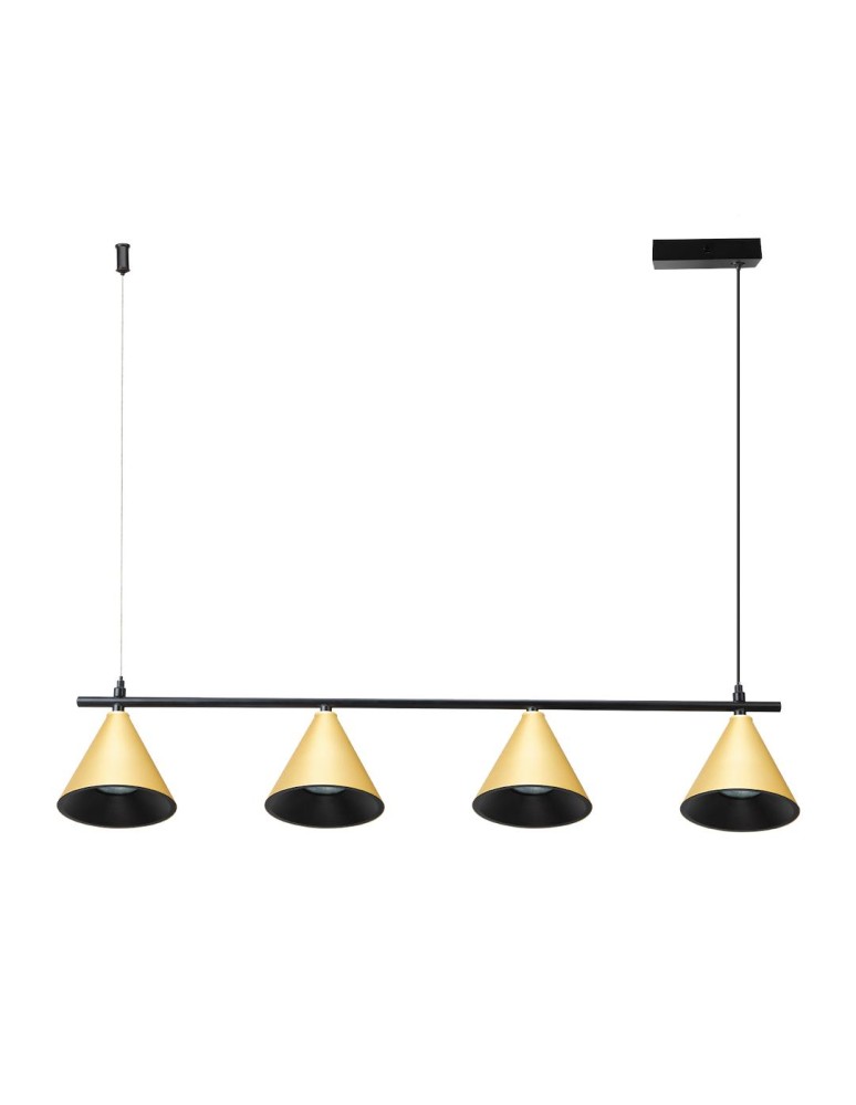 Pendant lamps over the island - Milagro Cone Pendant Lamp Gold 4xGU10 ML1125 - product kolory-swiatla.pl 6