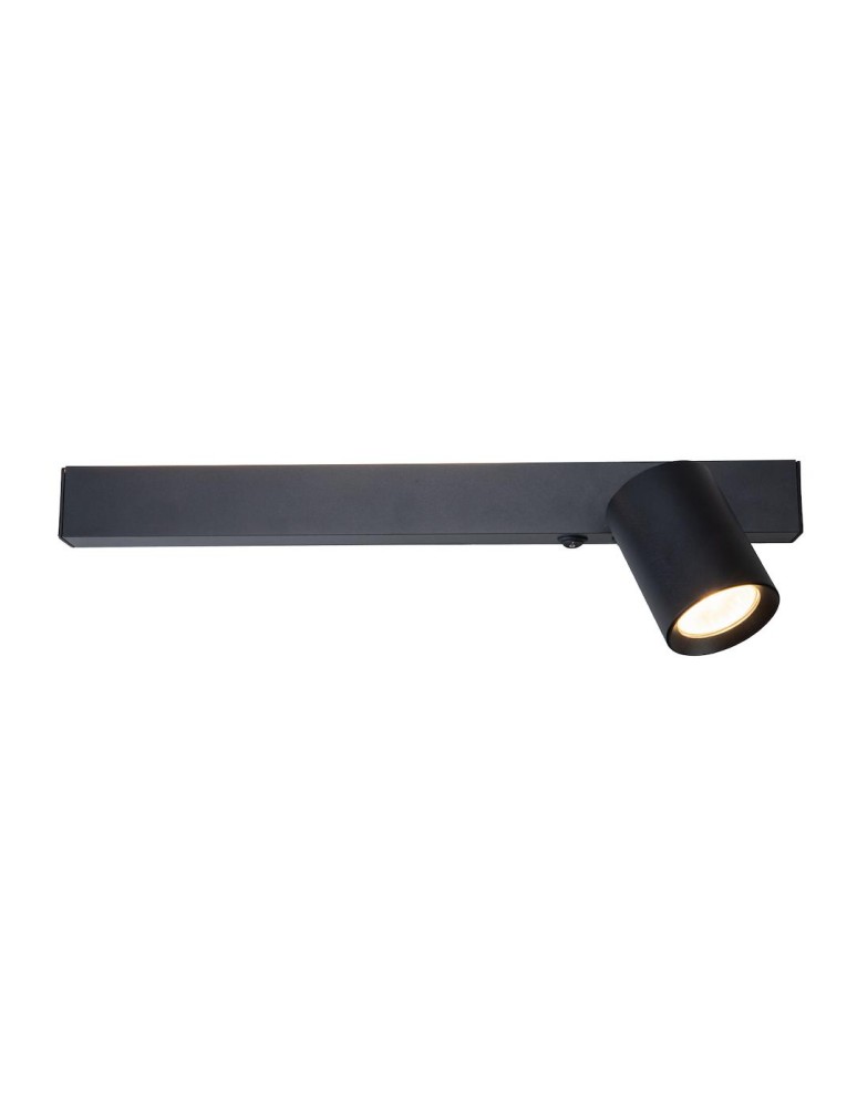 Wall lamps for bedrooms - Milagro Wall lamp Magnet 9W+1xGU10 3000/4000K Black Right ML1126 - product kolory-swiatla.pl 2
