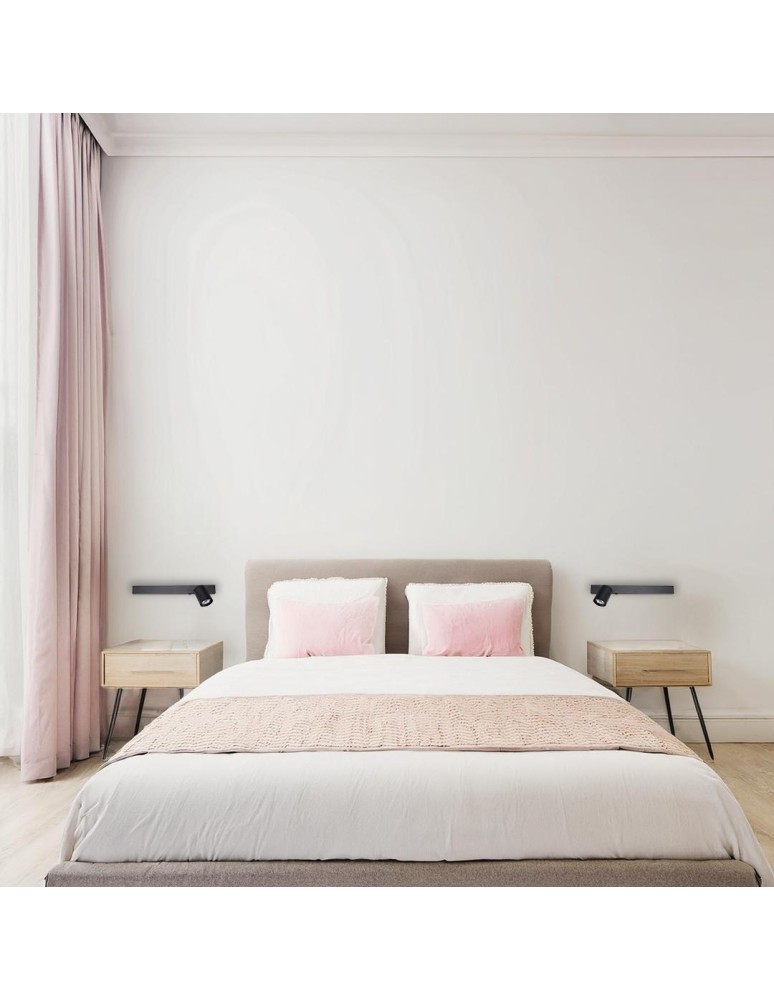 Wall lamps for bedrooms - Milagro Wall lamp Magnet 9W+1xGU10 3000/4000K Black Right ML1126 - product kolory-swiatla.pl 5