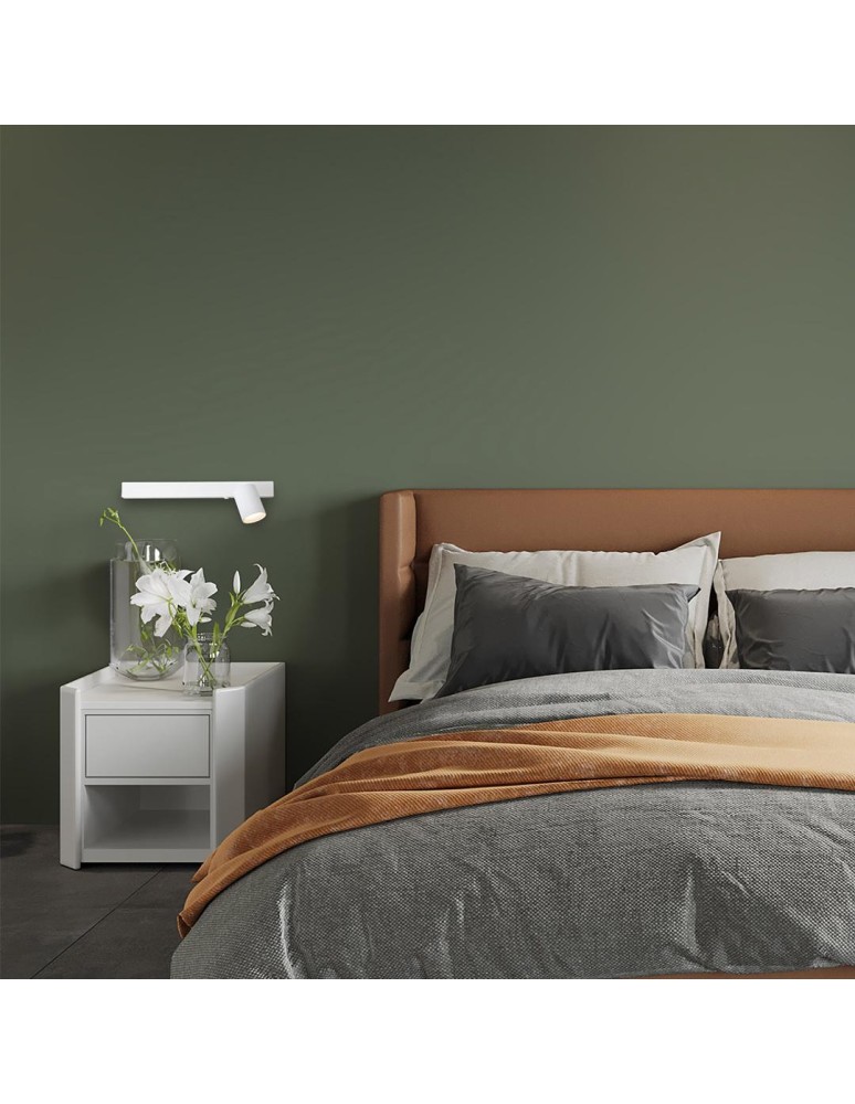 Wall lamps for bedrooms - Milagro Wall lamp Magnet 9W+1xGU10 3000/4000K White Right ML1128 - product kolory-swiatla.pl 5