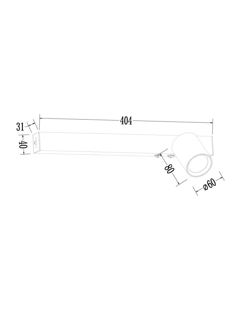 Wall lamps for bedrooms - Milagro Wall lamp Magnet 9W+1xGU10 3000/4000K White Right ML1128 - product kolory-swiatla.pl 6