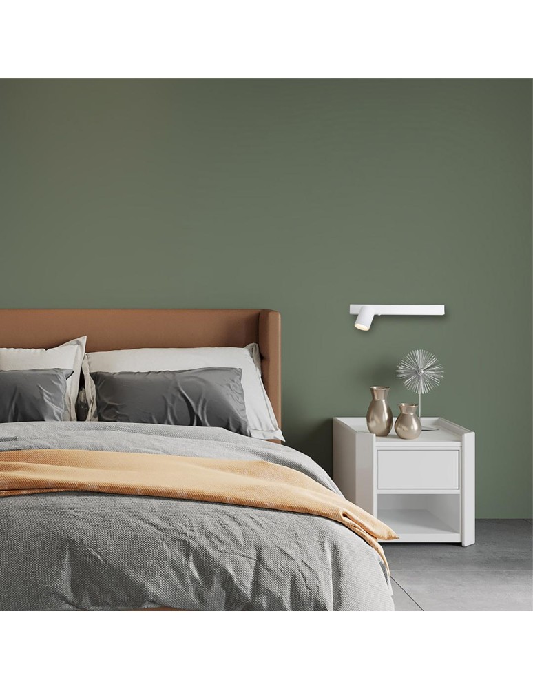 Wall lamps for bedrooms - Milagro Wall lamp Magnet 9W+1xGU10 3000/4000K White Left ML1129 - product kolory-swiatla.pl 5