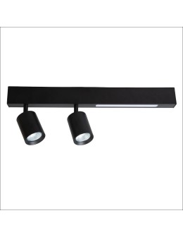 Milagro Magnet Ceiling Lamp 9W+2xGU10 3000/4000K Black ML1132.