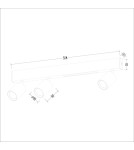 Spotlight ceiling lamps - Milagro Magnet Ceiling Lamp 9W+3xGU10 3000/4000K Black ML1134. - product 6