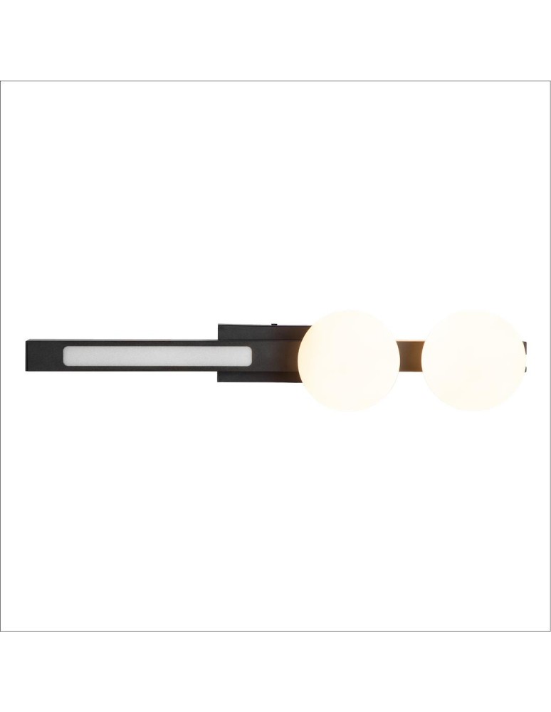 Wall lamps for bedrooms - Milagro Wall lamp Magnet 13W+2xG9 3000/4000K Black ML1138 - product kolory-swiatla.pl 2