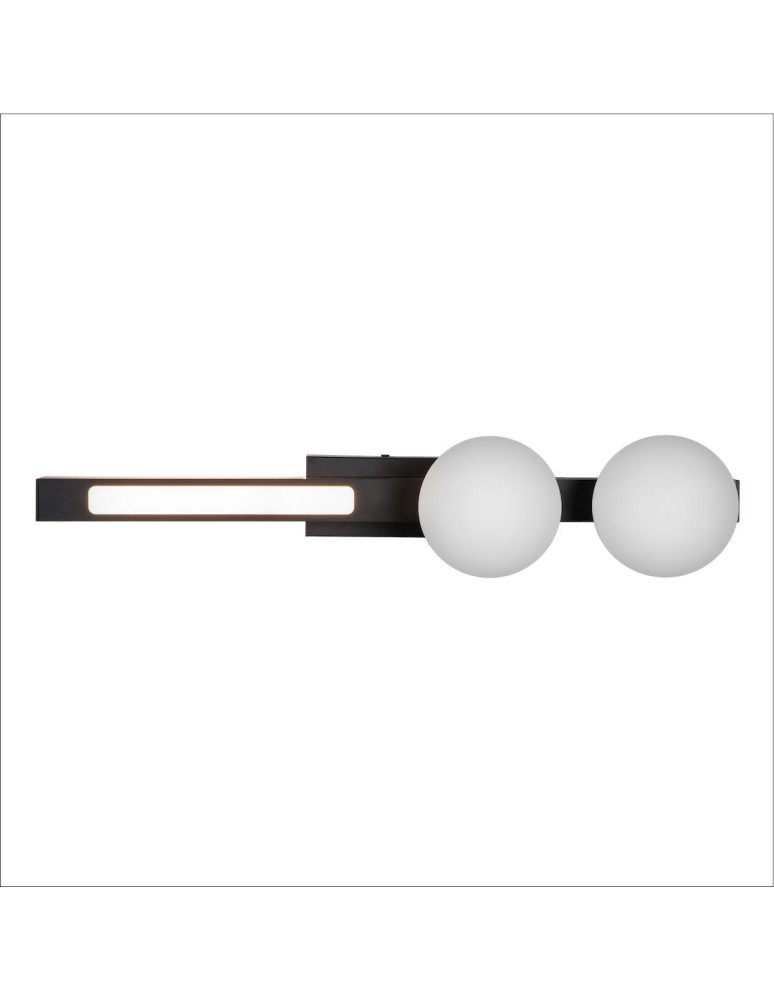 Wall lamps for bedrooms - Milagro Wall lamp Magnet 13W+2xG9 3000/4000K Black ML1138 - product kolory-swiatla.pl 3