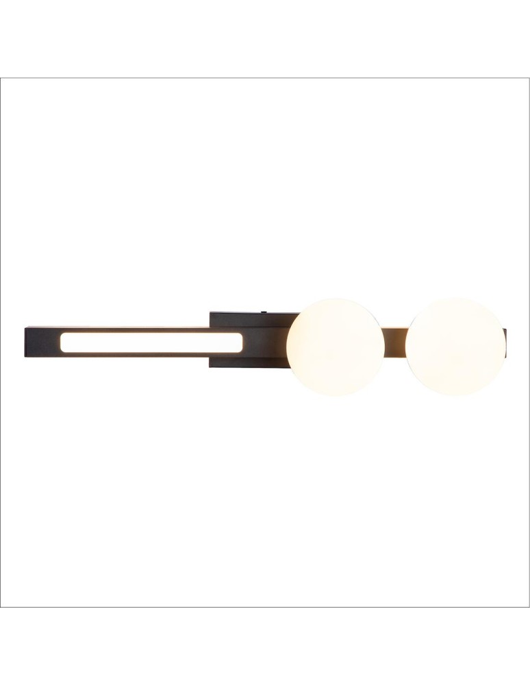 Wall lamps for bedrooms - Milagro Wall lamp Magnet 13W+2xG9 3000/4000K Black ML1138 - product kolory-swiatla.pl 4