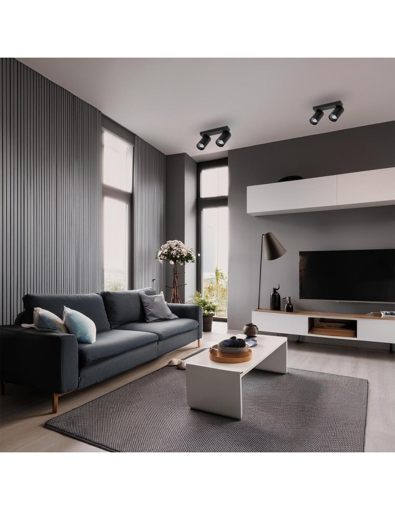 Spotlight ceiling lamps - Milagro Luminaire Hero Spot Black 2xGU10 ML1475 - product kolory-swiatla.pl 3