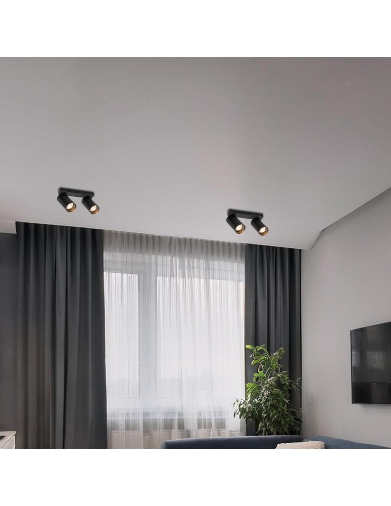Spotlight ceiling lamps - Milagro Luminaire Hero Spot Black 2xGU10 ML1475 - product kolory-swiatla.pl 4