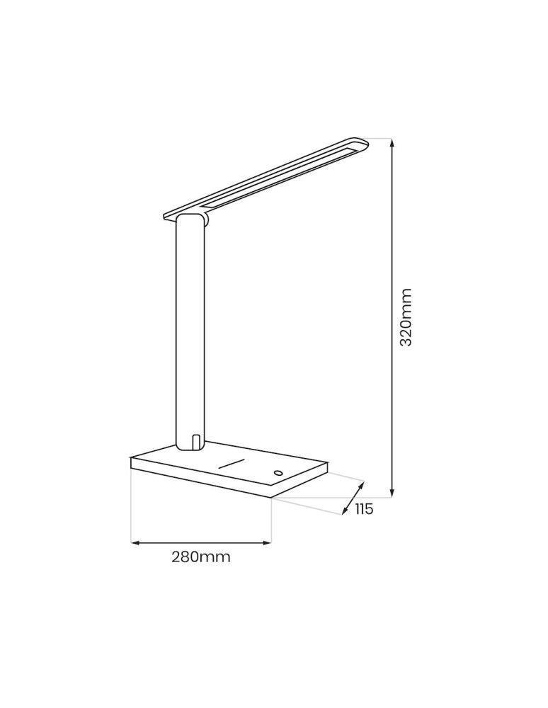 Desk lamps - Milagro Post Black 5W LED Desk Lamp ML1630 - product kolory-swiatla.pl 4