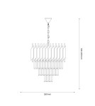 Glamour pendant lamps - Milagro CRISTAL chandelier 5xE14 ML1634 - product 5