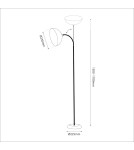 Broken floor lamps - Milagro ZACK Black 1xE27 floor lamp ML1632 - product 6