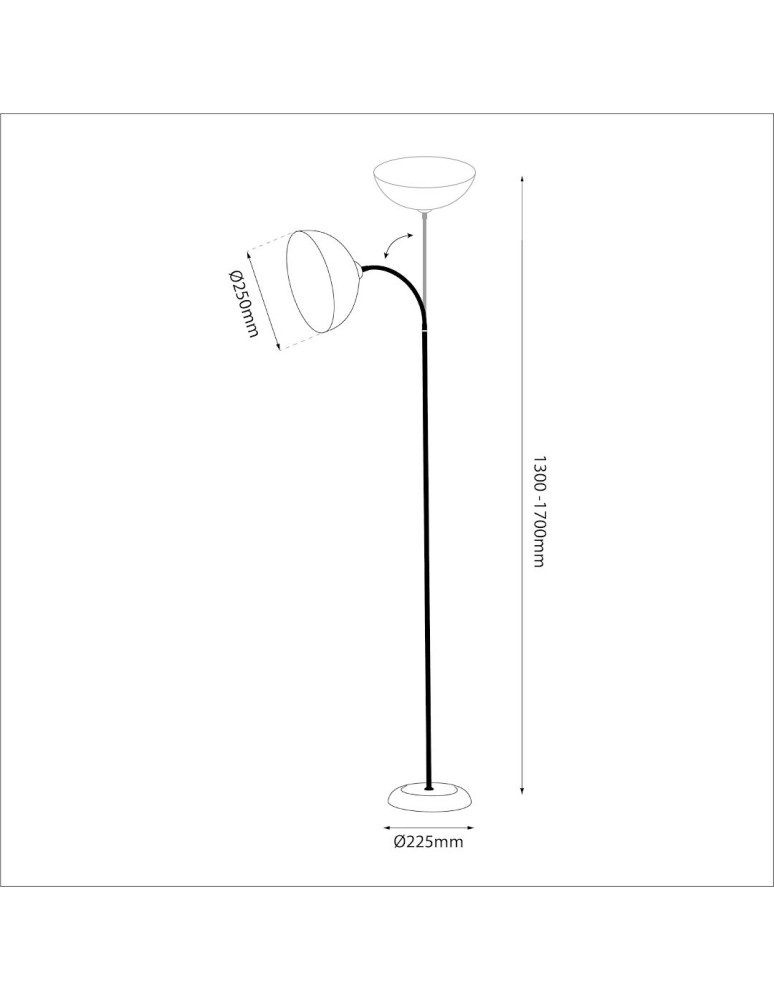 Broken floor lamps - Milagro ZACK White 1xE27 floor lamp ML1633 - product kolory-swiatla.pl 6